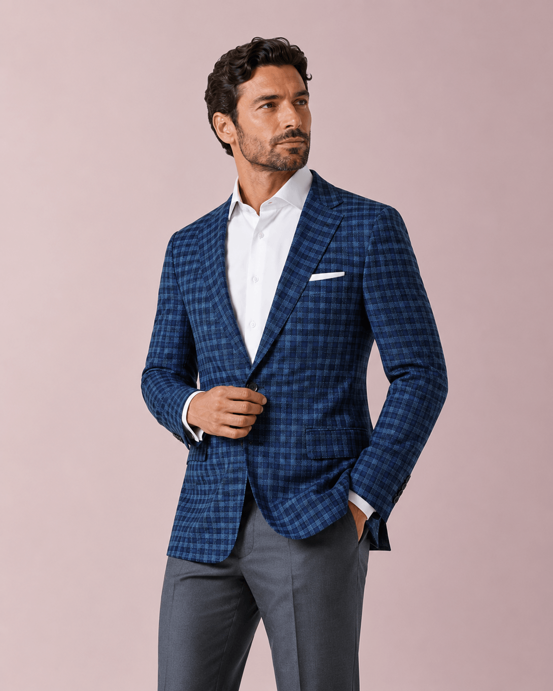 Liguria Collection - Blue Check - Clothing from Italy for men